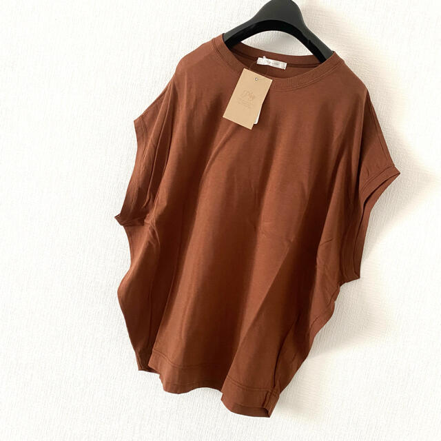 新品 plage リヨセルハイゲージTシャツ ブラウン 日本製 完売品