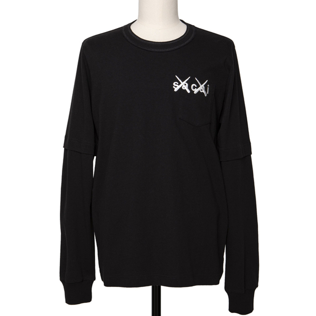 sacai x KAWS Embroidery Long Sleeve Tee