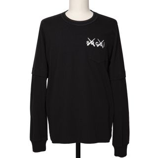 サカイ(sacai)のsacai x KAWS Embroidery Long Sleeve Tee(Tシャツ/カットソー(半袖/袖なし))