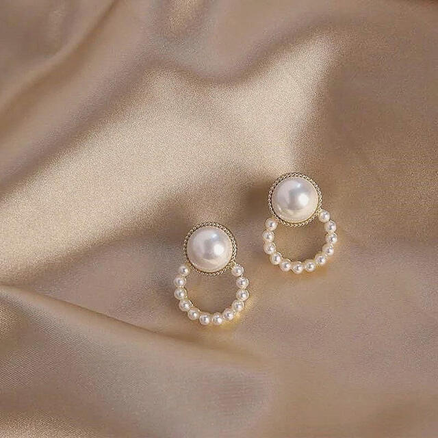 DEUXIEME CLASSE(ドゥーズィエムクラス)のretro round pearl pierce ◯s925 post レディースのアクセサリー(ピアス)の商品写真