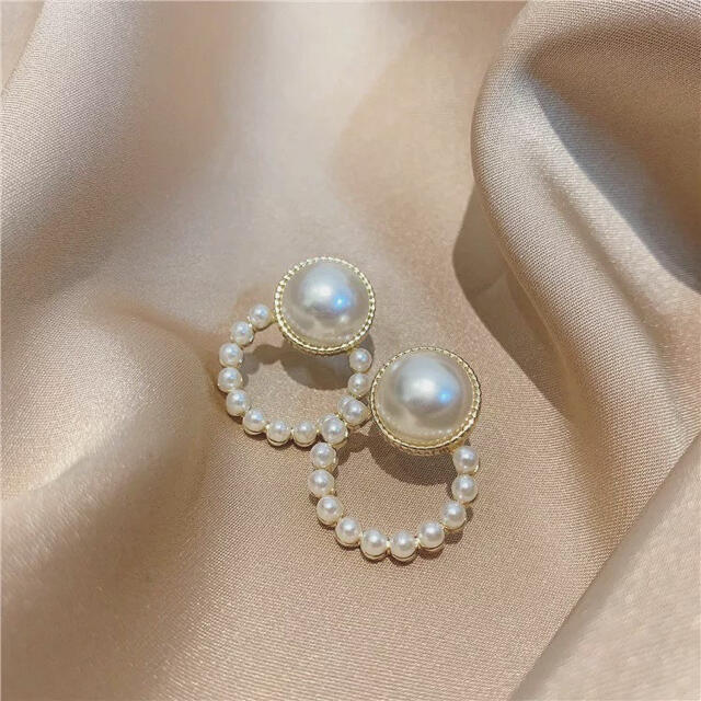 DEUXIEME CLASSE(ドゥーズィエムクラス)のretro round pearl pierce ◯s925 post レディースのアクセサリー(ピアス)の商品写真