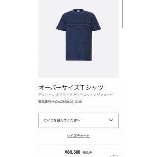 ディオール(Dior)の今週末限定価格　Dior オーバーサイズTシャツ　(Tシャツ/カットソー(半袖/袖なし))