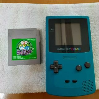 ゲームボーイ(ゲームボーイ)の【週末値下げ】ゲームボーイカラー&ポケットモンスター緑(携帯用ゲーム機本体)