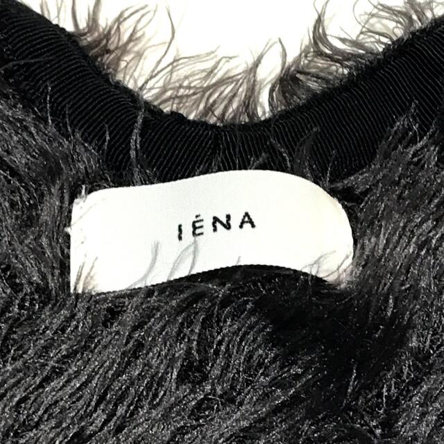 IENA(イエナ)のイエナ 裏地無し ノースリーブ シャギーニット ワンピース ブラック レディースのワンピース(その他)の商品写真