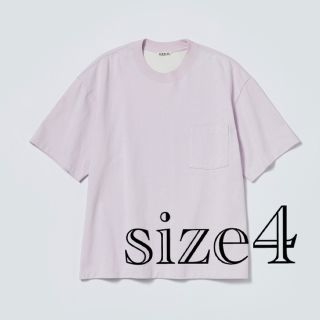 コモリ(COMOLI)の定価以下　新品　AURALEE STAND-UP TEE 21ss サイズ4(Tシャツ/カットソー(半袖/袖なし))