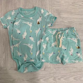 ベビーギャップ(babyGAP)の週末お値下げ☆ベビーギャップ.ブラナンベア.ロンパース.ショートパンツセット(ロンパース)