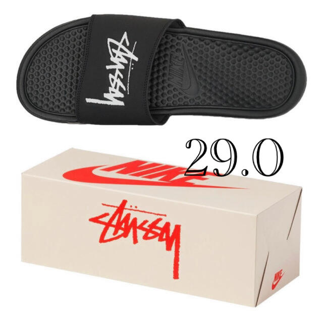 STUSSY(ステューシー)のNike stussy べナッシ　ブラック black　29.0 メンズの靴/シューズ(サンダル)の商品写真