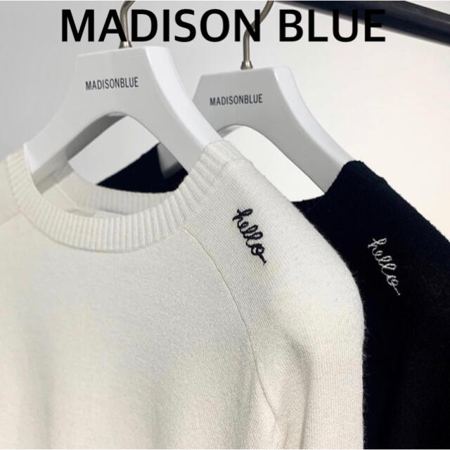 MADISONBLUE(マディソンブルー)の【MADISON BLUE 】HELLO CREW ショートスリーブプルオーバー レディースのトップス(ニット/セーター)の商品写真