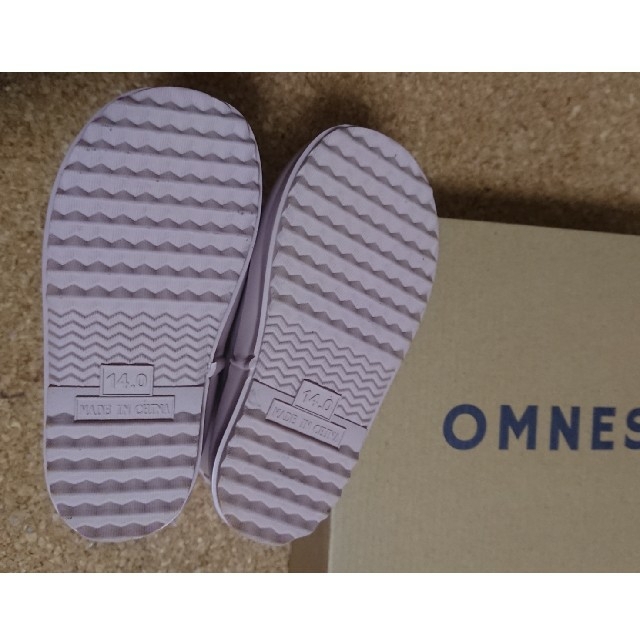 OMNES レインブーツ 14cm ピンク キッズ/ベビー/マタニティのベビー靴/シューズ(~14cm)(長靴/レインシューズ)の商品写真