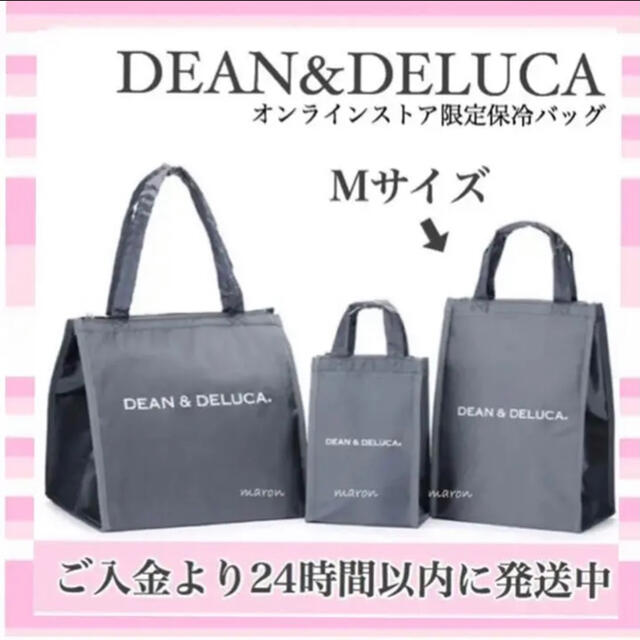 DEAN & DELUCA(ディーンアンドデルーカ)のM グレー DEAN&DELUCA保冷バッグエコバッグトートバッグクーラーバッグ レディースのバッグ(エコバッグ)の商品写真