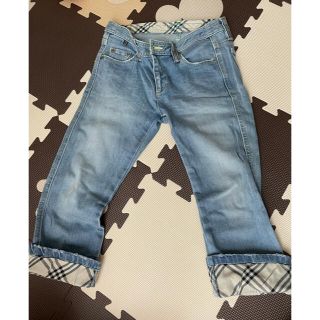 バーバリーブルーレーベル(BURBERRY BLUE LABEL)のBurberry ダメージ加工デニムクロップドパンツ(デニム/ジーンズ)