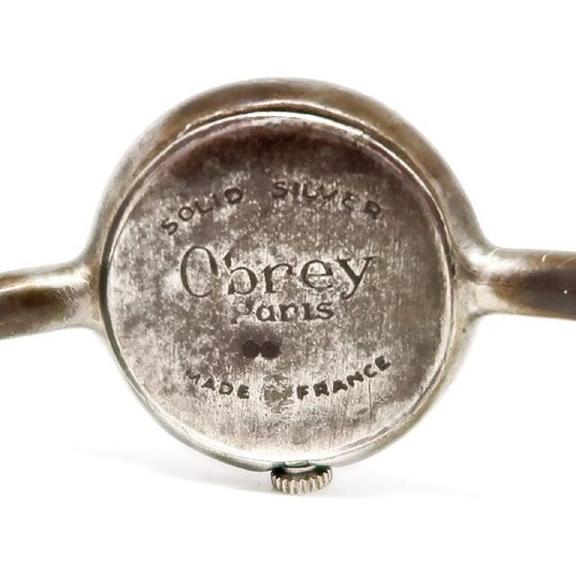 稼働品 Obrey オブレイ 銀無垢 手巻き 腕時計 OH済み　時計