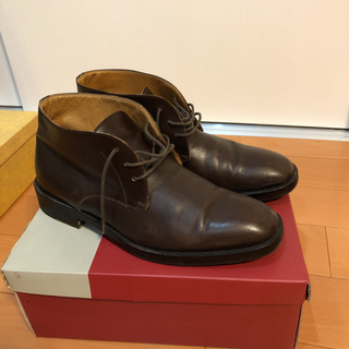 チャッカーブーツ　イタリア製本革　メンズ　中古(ブーツ)