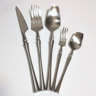 マットシルバー カトラリーset【新品/高級感】デザイン silver ツヤなし(カトラリー/箸)