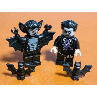 レゴ(Lego)のレゴ★ミニフィグ ハロウィン ドラキュラ＆コウモリ男 黒 怖カワ 激レア(その他)