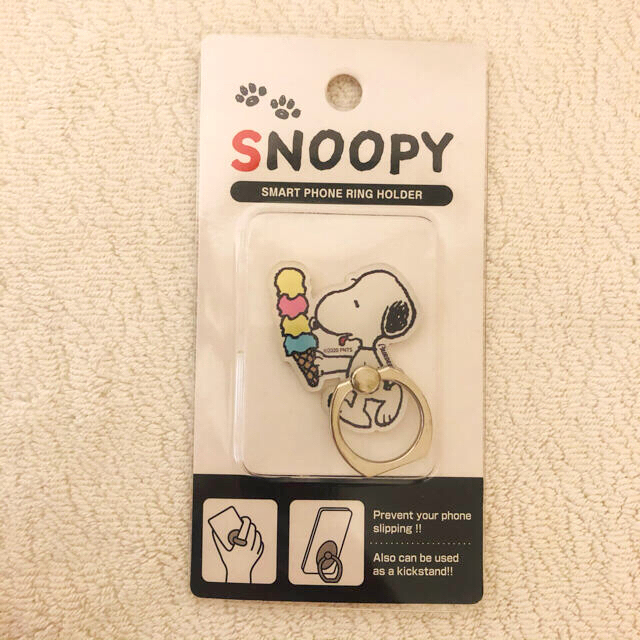 SNOOPY(スヌーピー)のスヌーピースマートフォンリング スマホ/家電/カメラのスマホアクセサリー(その他)の商品写真