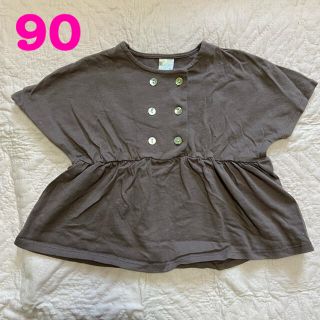 フタフタ(futafuta)のtete a tete テータテート カットソー　90 ブラウン(Tシャツ/カットソー)