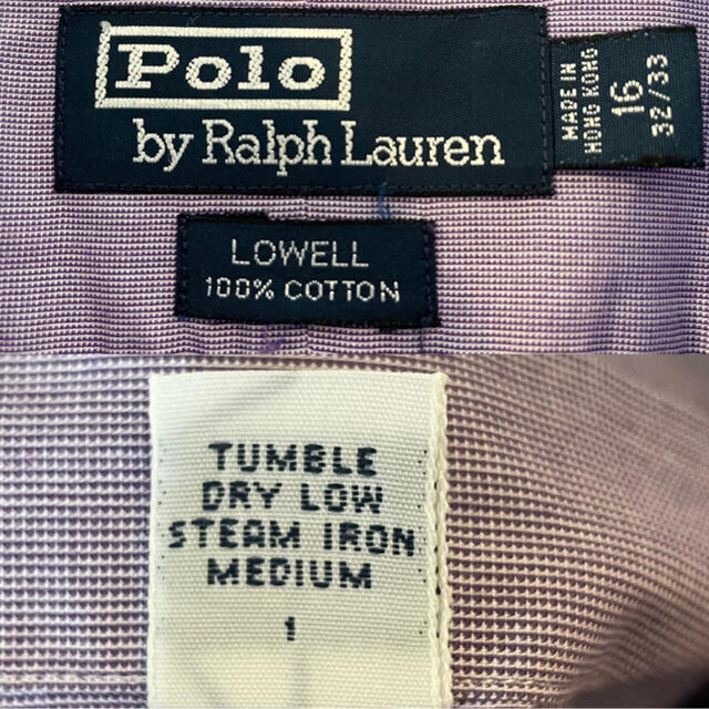 POLO RALPH LAUREN(ポロラルフローレン)の【POLO RALPH LAUREN】無地 長袖シャツ 薄紫 アメリカ古着 メンズのトップス(シャツ)の商品写真