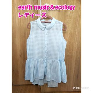 アースミュージックアンドエコロジー(earth music & ecology)の【特価】earth music＆ecology ノースリーブ ブラウス (シャツ/ブラウス(半袖/袖なし))