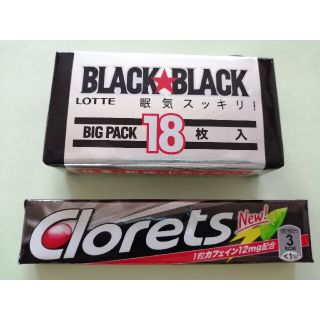 ロッテBLACK★BLACK18枚、クロレッツXPシャープミント14粒(菓子/デザート)