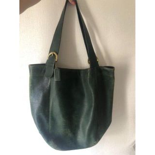 良品✨ OLD COACH ハンドバッグ プラザバッグ レザー グリーン