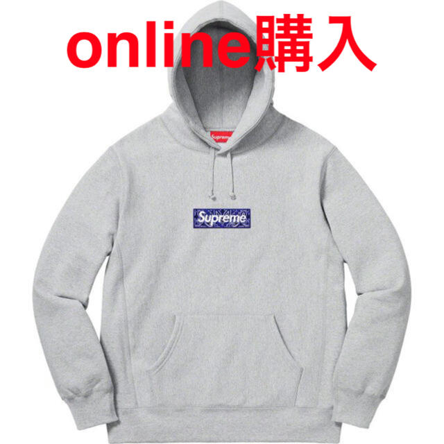 supreme バンダナBOX logoフーディーXL 国内正規品