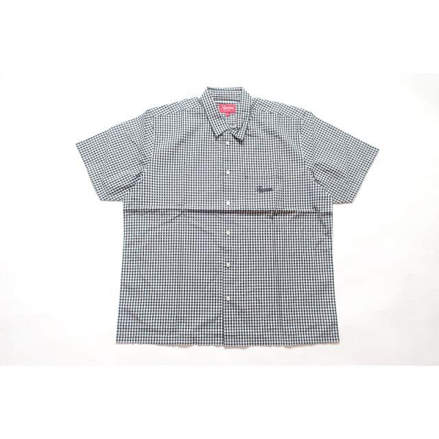 M)Supreme Gingham S/S Shirtギンガム半袖シャツ黒