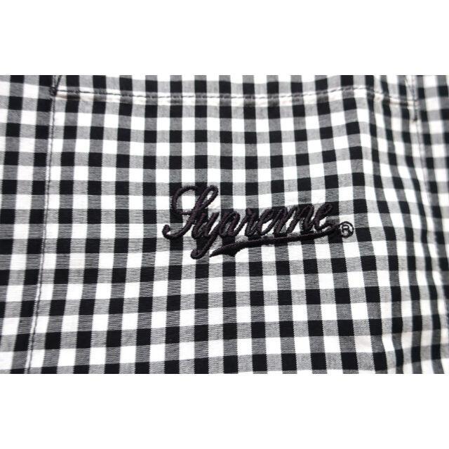 M)Supreme Gingham S/S Shirtギンガム半袖シャツ黒 1