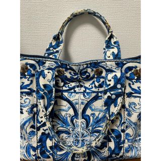 DOLCE&GABBANA ドルチェ&ガッバーナ マヨリカ柄キャンバストート