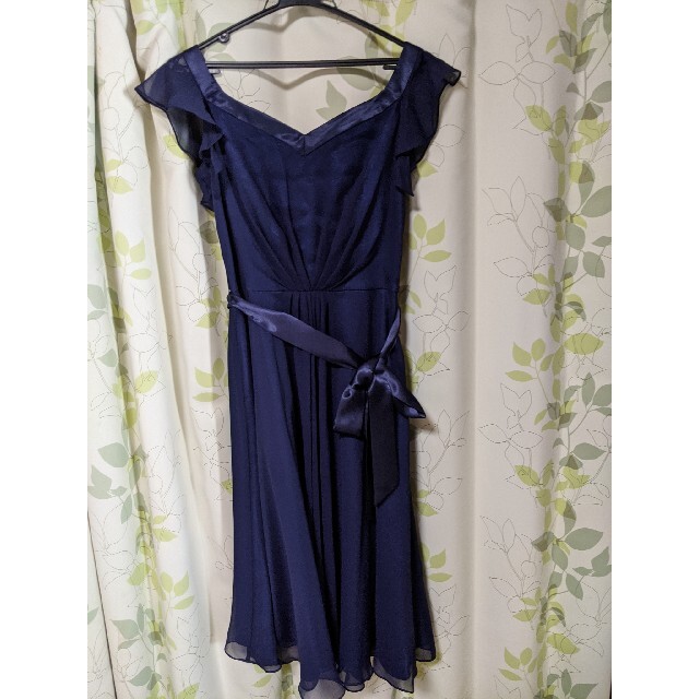 ドレス(紺色)　11号 レディースのワンピース(ひざ丈ワンピース)の商品写真