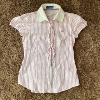 バーバリーブルーレーベル(BURBERRY BLUE LABEL)の※oneone11様専用※バーバリーブルーレーベル ストライプブラウス(シャツ/ブラウス(半袖/袖なし))