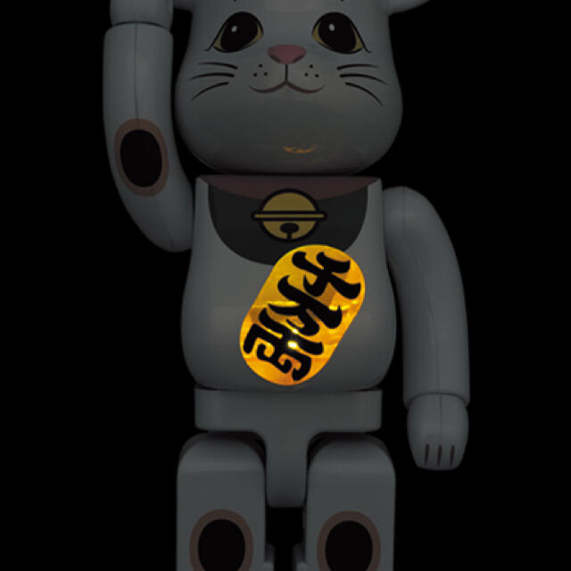 MEDICOM TOY(メディコムトイ)のBE@RBRICK 招き猫 白メッキ 発光 400％ エンタメ/ホビーのフィギュア(その他)の商品写真