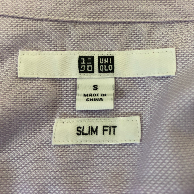 UNIQLO(ユニクロ)のユニクロ 半袖 ビジネスワイシャツ パープル Sサイズ メンズのトップス(シャツ)の商品写真