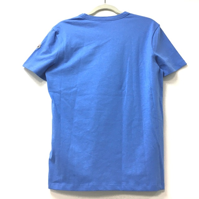 MONCLER(モンクレール)のモンクレール MONCLER マグリア 0918C710108390T 日本未入荷カラー プリントシャツ 半袖Ｔシャツ コットン ライトブルー 未使用 レディースのトップス(Tシャツ(半袖/袖なし))の商品写真