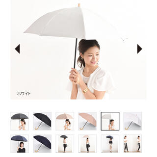 サンバリア100 2段折　無地　ホワイト(傘)