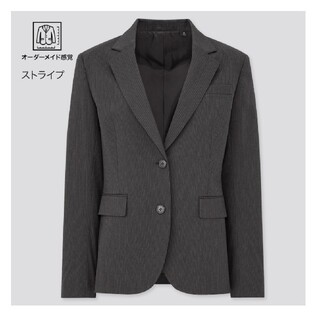 ユニクロ(UNIQLO)のユニクロ　ストレッチテーラードジャケット　フレアスカート　スーツ　上下　セット(テーラードジャケット)