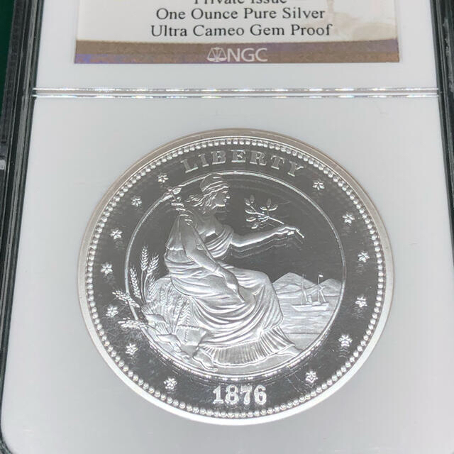 銀重量2013年 米国 ジョージ・T・モルガン銀貨 1876年 1オンスNo.922