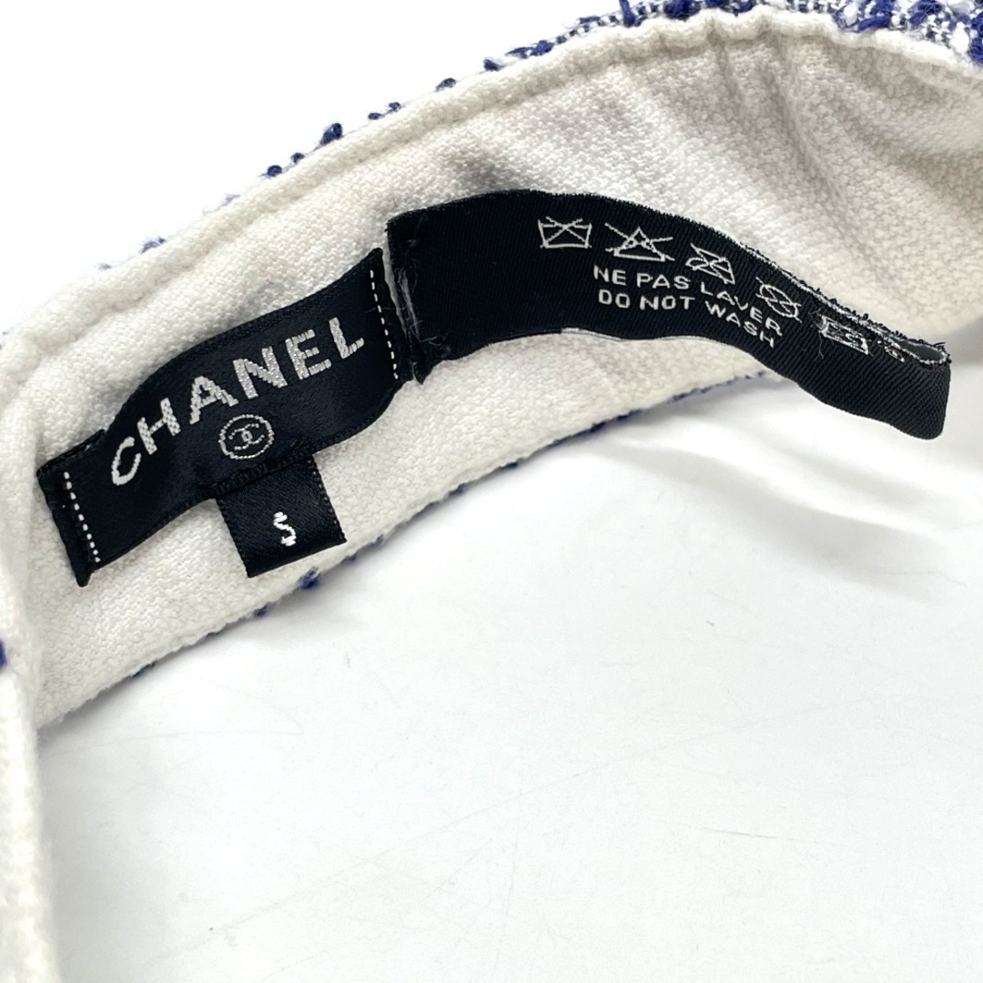 シャネル CHANEL ツイード サンバイザー CCココマーク 16P 帽子