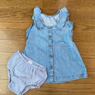 ベビーギャップ(babyGAP)の★専用★ baby GAP　デニムチュニックワンピース ブルマ付き 90(ワンピース)