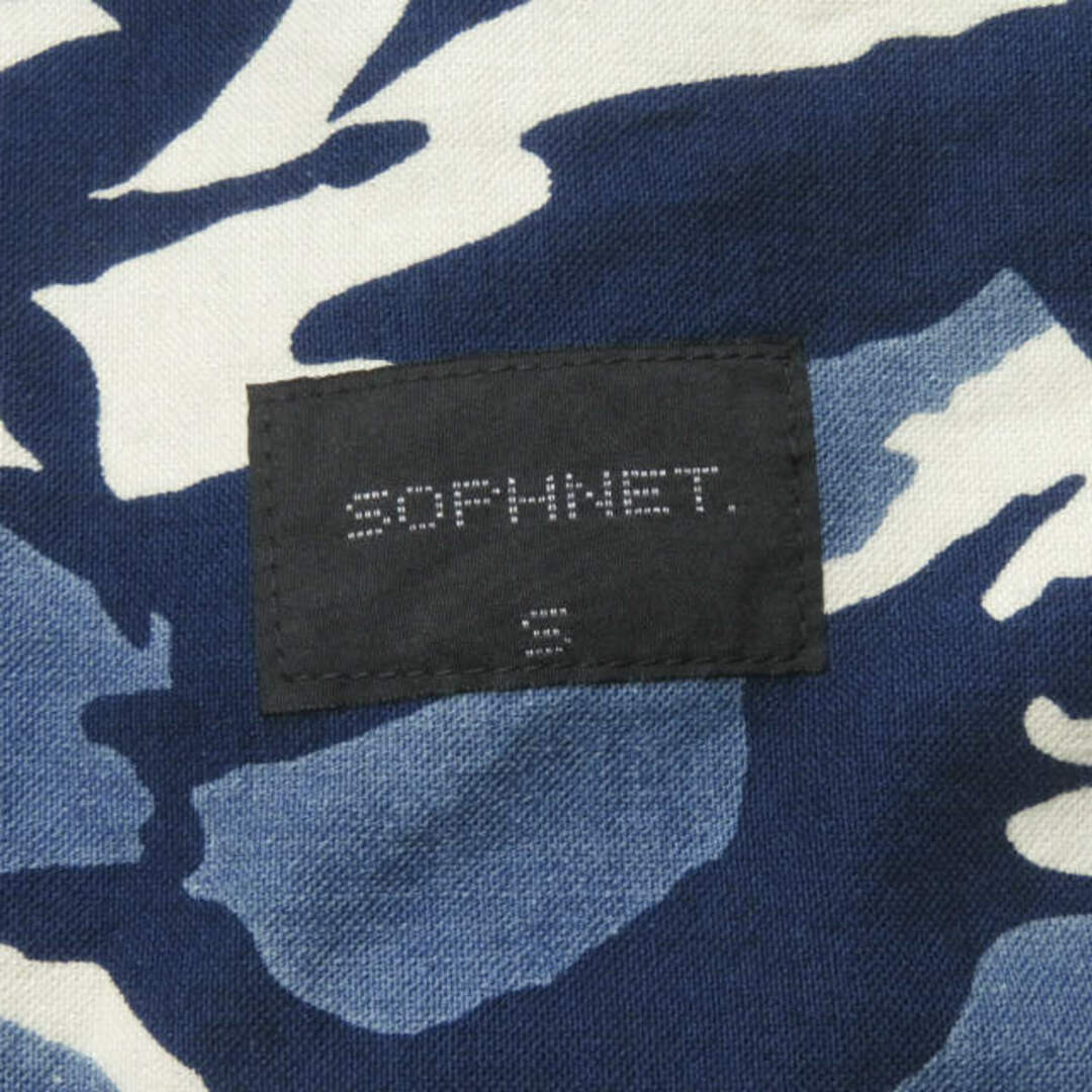 SOPHNET.(ソフネット)のSOPHNET. ソフネット 日本製 INDIGO CAMOUFLAGE 2 BUTTON JACKET インディゴカモフラージュ2Bジャケット SOPH-160041 S ブルー テーラード アンコン アウター【中古】【SOPHNET.】 メンズのジャケット/アウター(テーラードジャケット)の商品写真