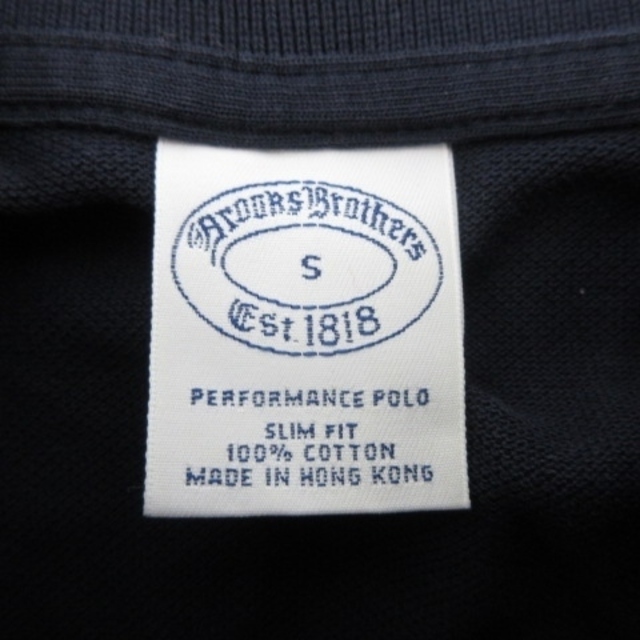Brooks Brothers(ブルックスブラザース)のブルックスブラザーズ ポロシャツ 半袖 ワンポイント刺繍 コットン S 紺 メンズのトップス(ポロシャツ)の商品写真