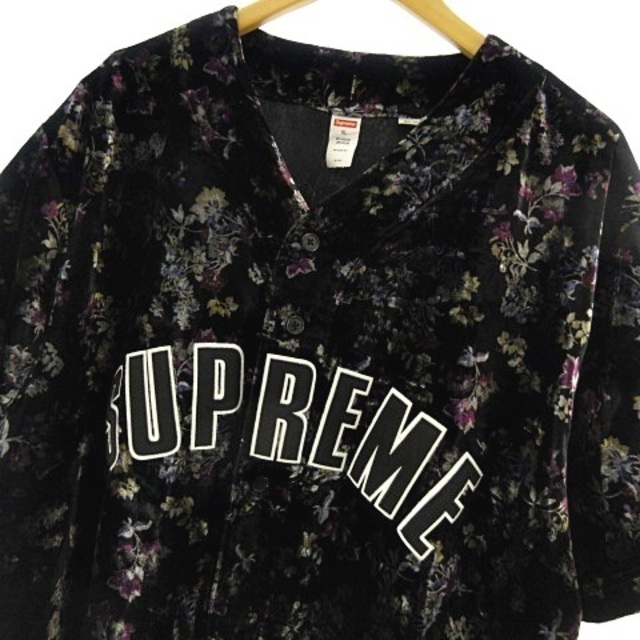 シュプリーム SUPREME 19AW ベロアベースボールシャツ XL