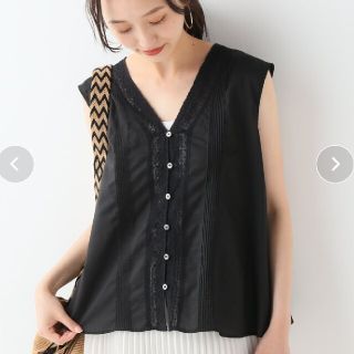 スローブイエナ(SLOBE IENA)の【美品♡】スローブイエナ　ノースリーブブラウス　黒(シャツ/ブラウス(半袖/袖なし))