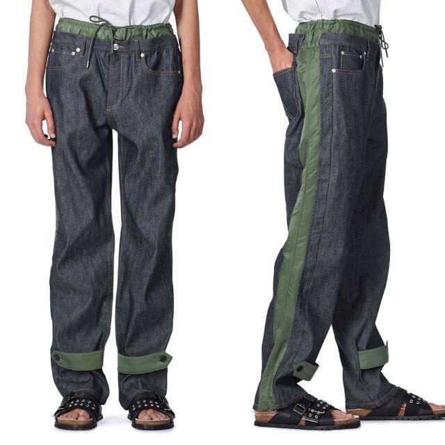sacai(サカイ)のSACAI x APC デニムパンツ グリーン Sサイズ　新品 メンズのパンツ(デニム/ジーンズ)の商品写真