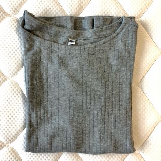 ユニクロ(UNIQLO)の【UNIQLO】リブボートネックTシャツ(Tシャツ(半袖/袖なし))