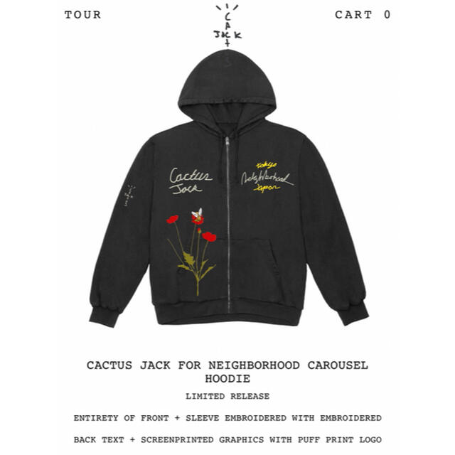 限定品 カクタス ジャック ネイバーフッド フード パーカー トラビス