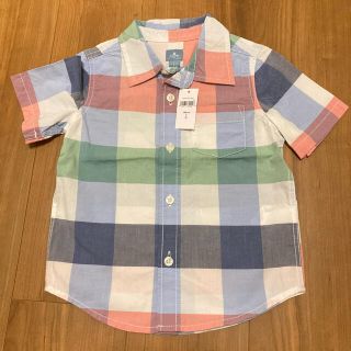 ベビーギャップ(babyGAP)の新品　BABYGAP チェック シャツ 100　男の子(Tシャツ/カットソー)