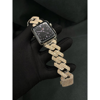 アップルウォッチ(Apple Watch)の限定色　シルバー/シャンパンゴールド  アップルウォッチ用ベルト(腕時計)