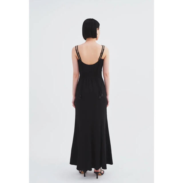 Ameri VINTAGE(アメリヴィンテージ)のsheer GLASS DRESS (Black) レディースのワンピース(ロングワンピース/マキシワンピース)の商品写真