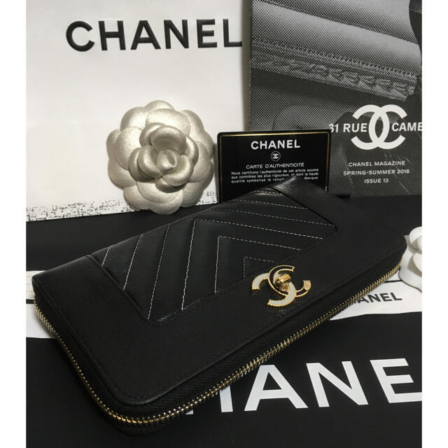 男性に人気！ 超美品☆ - CHANEL レア♡ 正規品 長財布 バイカラー ...